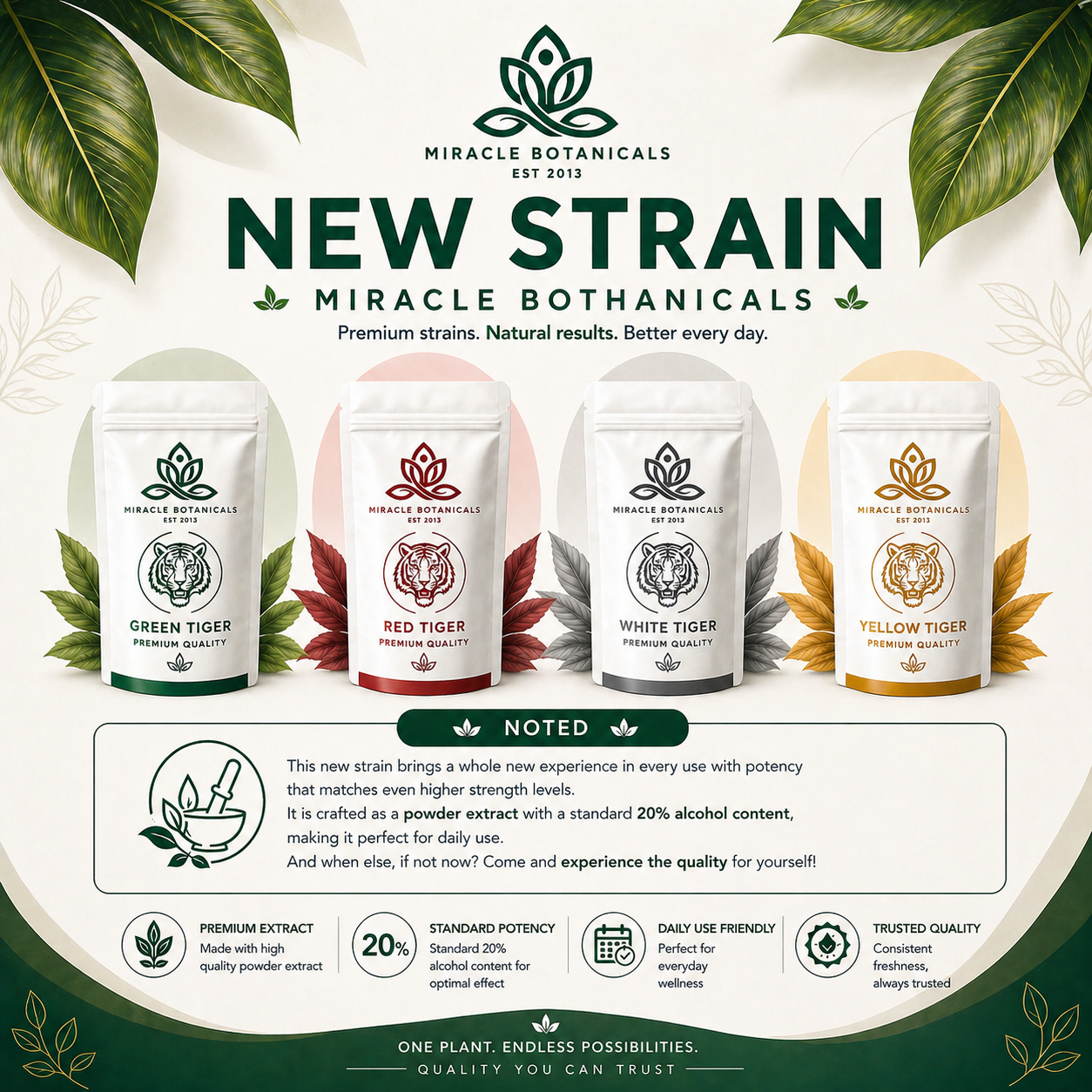 Miracle Botanicals Tiger Strain — exclusive new blend